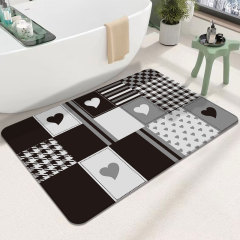 Bathroom Diatomaceous Earth Mat Absorbent Soft Pad Toilet Bathroom Foot Mat Anti-Slip Bathroom Quick Dry Small Rug Home Use