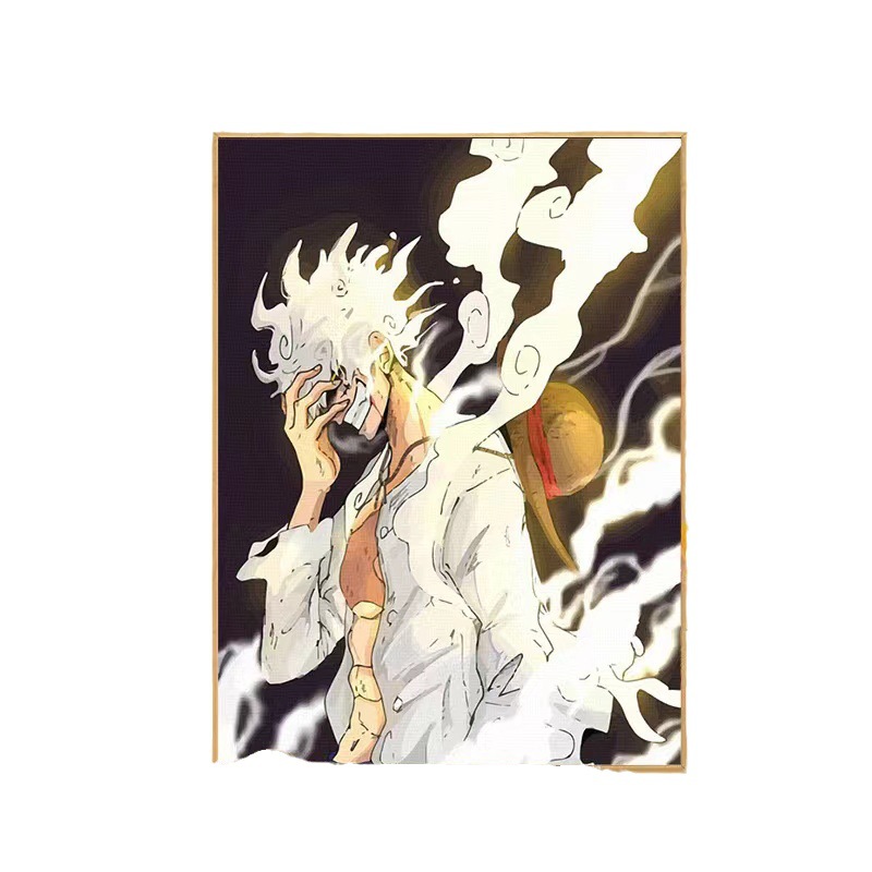 Lufei de cinco velocidades de una pieza digital de pintura al óleo de bricolaje relleno de color de pintura hecha a mano pintura al óleo de acrílico al por mayor