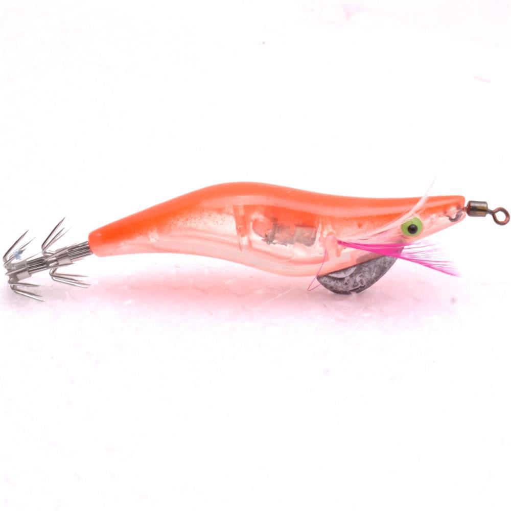 LED electrónico luminoso calamar gancho electrónico camarón de madera Camarón Octopus Hook calamar cebo luminoso Luya cebo luminoso cebo falso