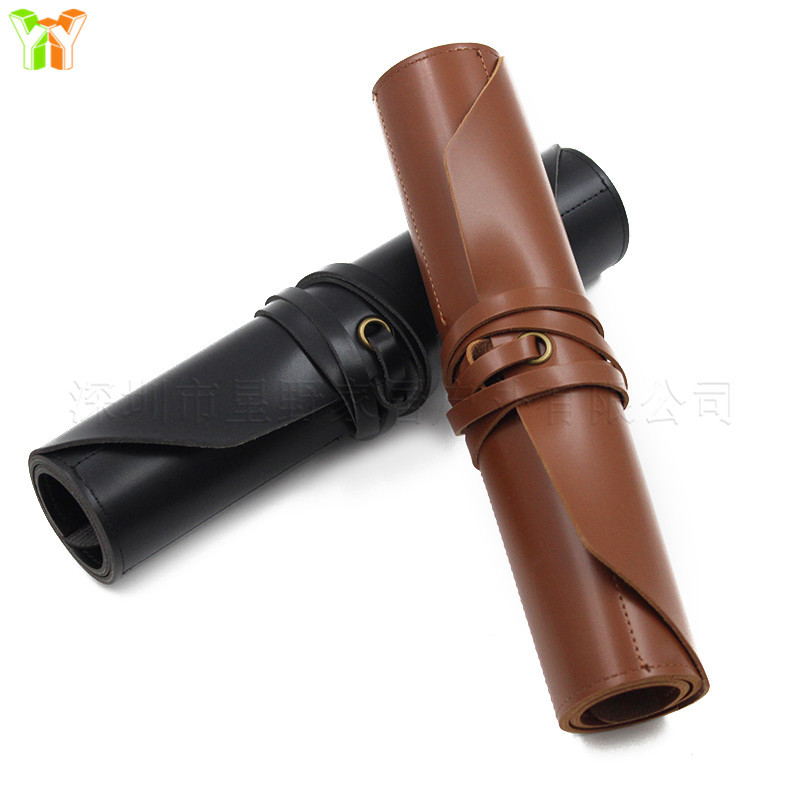 PU 가죽 롤 도구 키트 가정용 하드웨어 도구 저장 가방 렌치 드라이버 도구 롤 가방