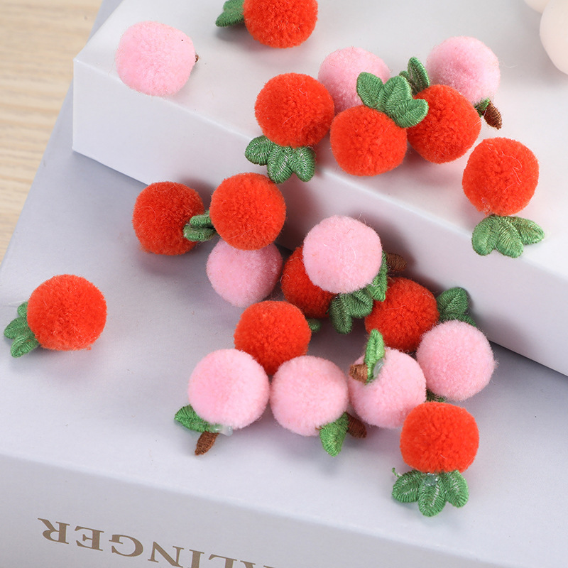 Hot-Selling High-Elasticity Simulated Fruit Pom-Poms DIY Handmade Clothing Pants Accessories Peach Persimmon Embellishments Hot-Selling High-Elasticity Simulated Fruit Pom-Poms DIY Handmade Clothing Pants Accessories Peach Persimmon Embellishments