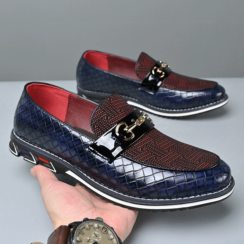 Трансграничная новая обувь мужская универсальная обувь одна педаль кожаная обувь мужская бизнес новая мужская обувь повседневная обувь Lefu обувь