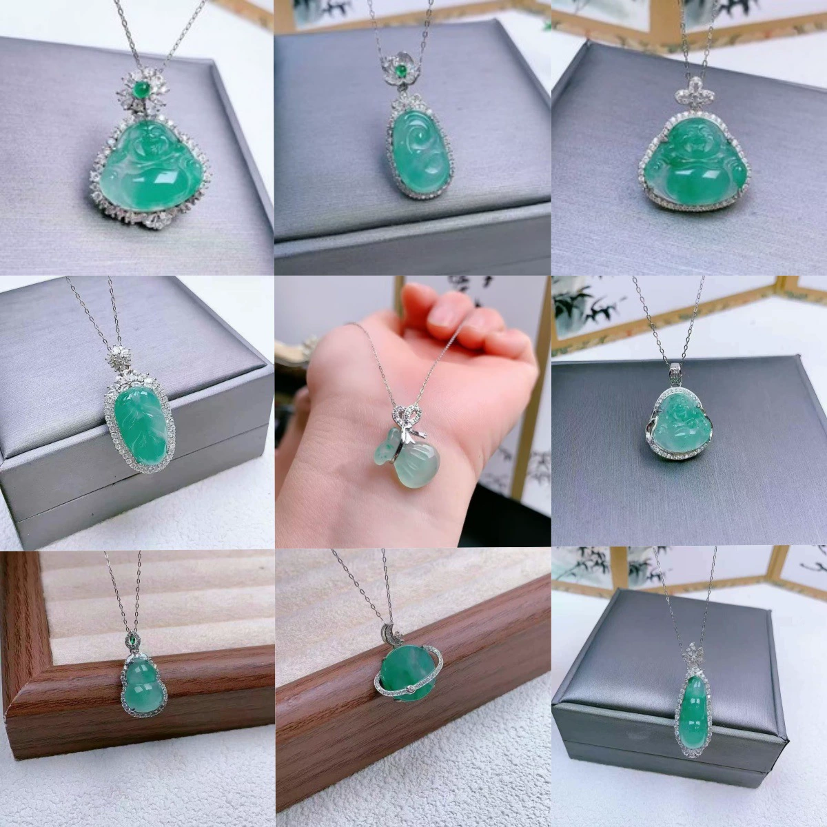 Африканский Cui S925 Серебряный инкрустированный Будда