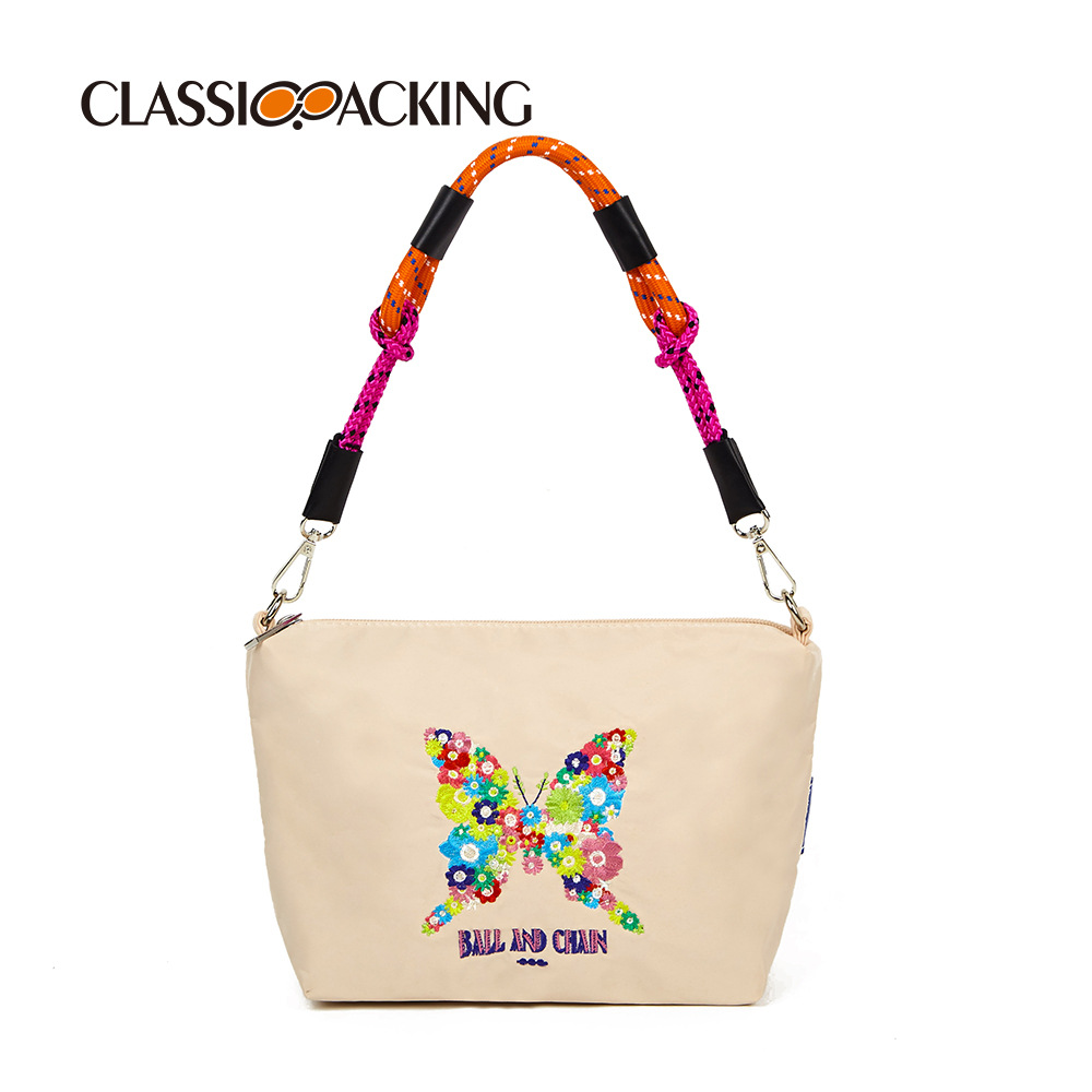 2025 nuevo bolso de mano lindo bolso de mujer de gran capacidad desmontable bolso de lona portátil se puede imprimir con logotipo