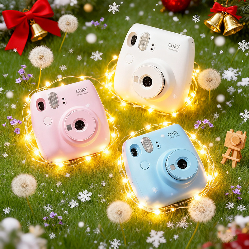 キューキー CUKY ポラロイド mini12 新型カメラ 使い捨てインスタントカメラ フォトペーパー ポラロイドセット|undefined