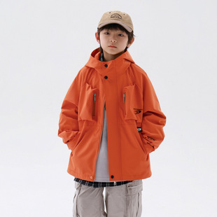 Boys' Spring Outdoor Sports Jacket 2025 New Children's Boys' Spring and Autumn Street-Style Windproof Jacket Trendy