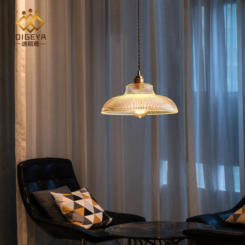 Japonés retro restaurante bar araña Nordic latón vidrio simple moderno vintage comedor mesa de comedor araña