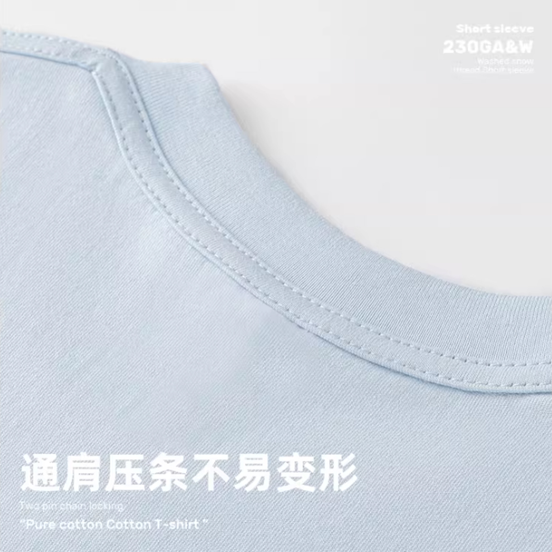 Solid Color Loose Round Neck Pure Cotton T-Shirt Men's Short-Sleeved White Cultural Shirt Work Clothes Women's Summer Loose Short-Sleeved Pure Cotton