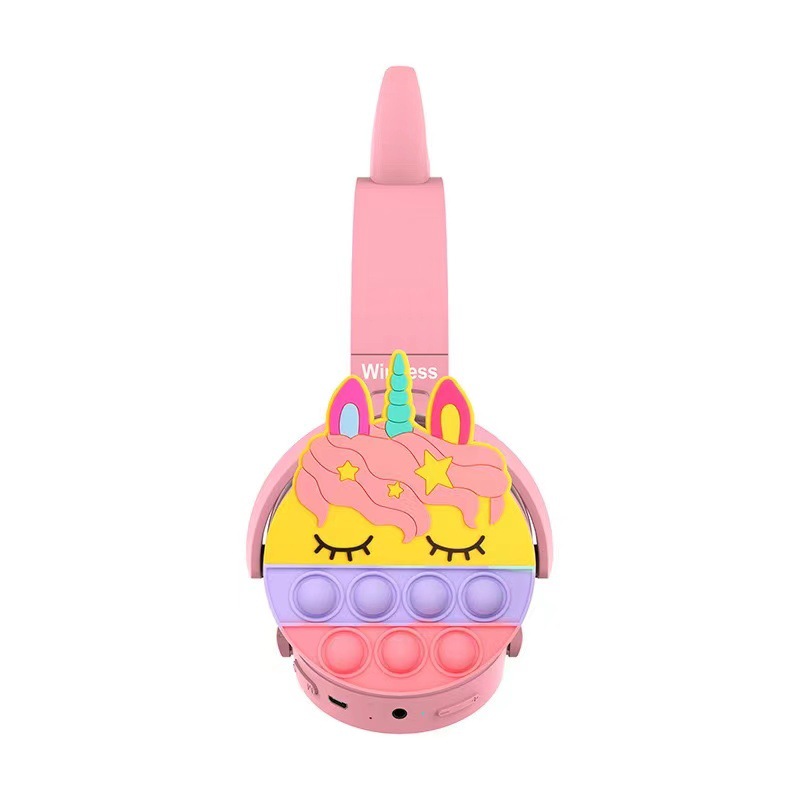 Nuevo transfronterizo auricular Bluetooth JST-950 plegable auricular inalámbrico luminoso unicornio fabricante en stock