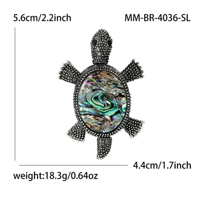 Vintage Enamel Turtle Brooch: Yaxa sancaqları