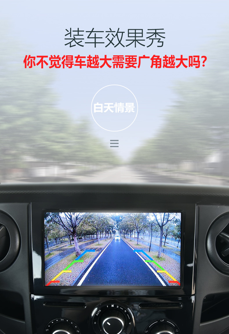 Car dashcam camera 9~36V wide voltage AHD1080P/720P dual control universal high-definition night vision lens