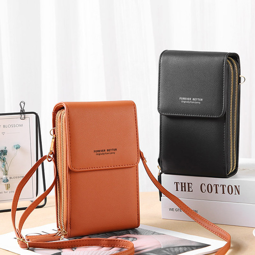 New versatile touch screen mobile phone bag for women, fashionable Korean style crossbody shoulder bag, multifunctional mini daily bag for girls