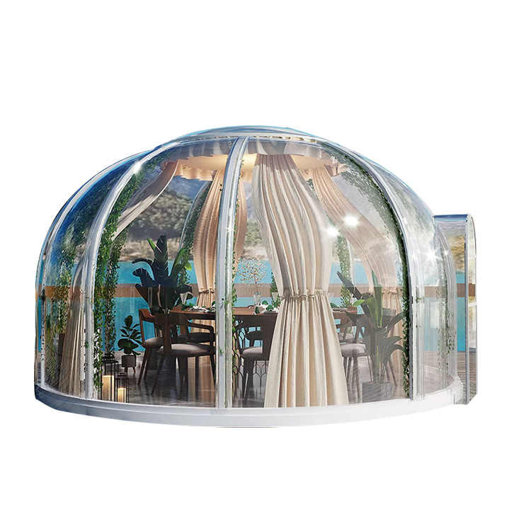 Restaurante B & B ronda Sala transparente camping Café Bar fabricante Comedor habitación estrellada cielo rojo neto reloj-en la boda