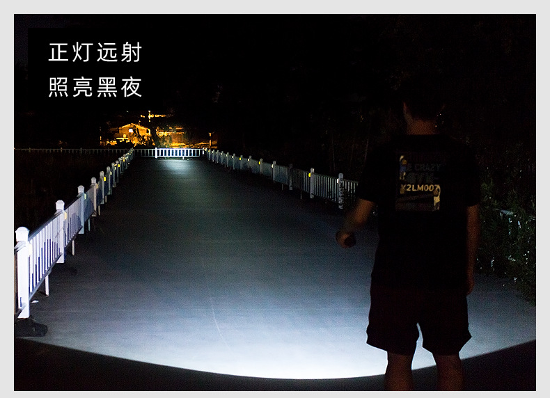 Yiwu Flashlight Led Strong Light Long-Range Flashlight High-Power Laser Detachable Battery Flashlight Export Flashlight