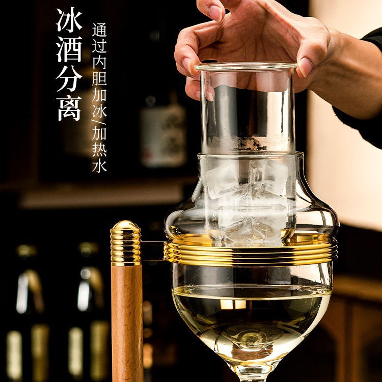 Tienda de comida japonesa, el mismo tipo de juego de sake, jarra de vino helado, recipiente de vino frío, grifo de jarra de vino caliente de goteo dedal, decantador de vino tinto