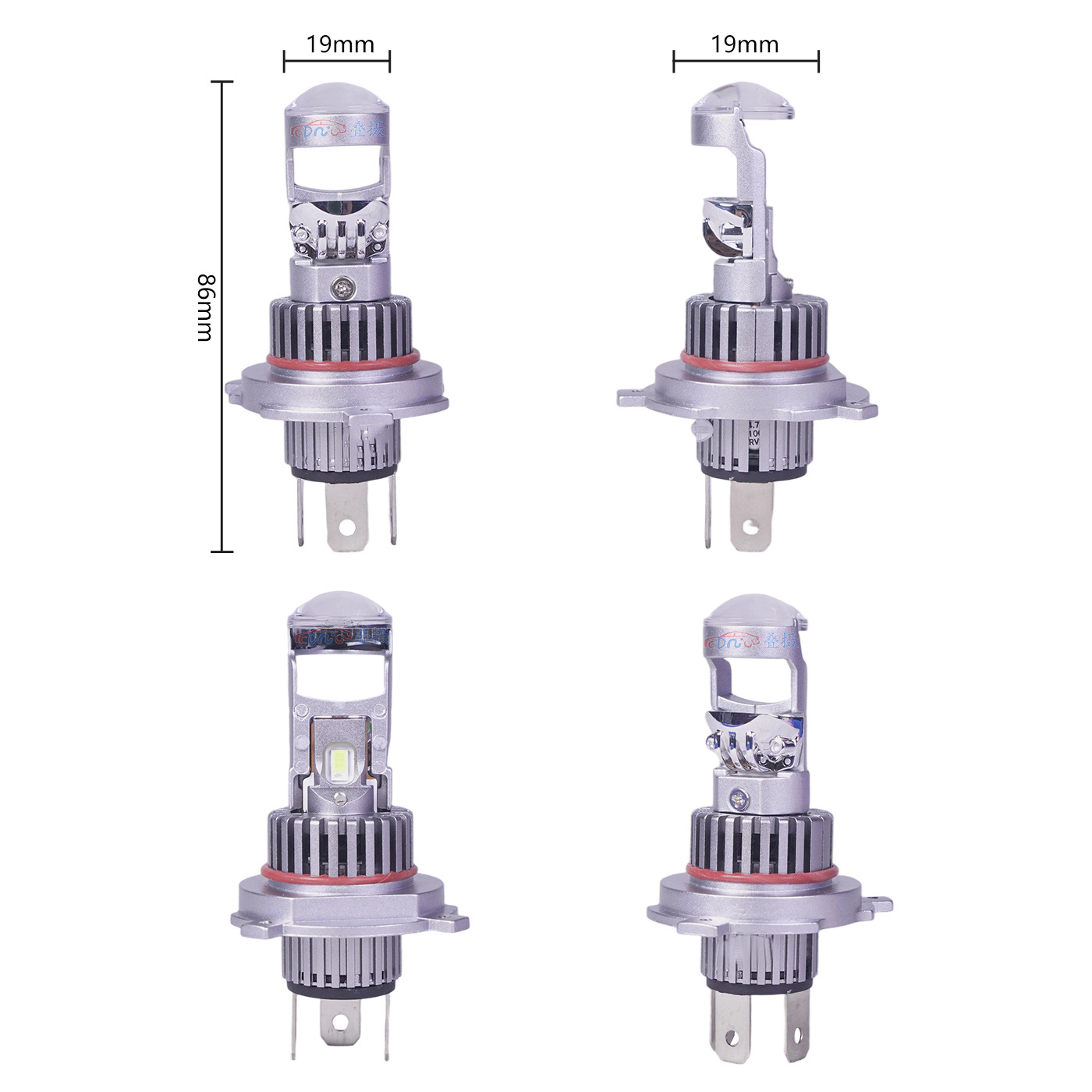 Lente LED del automóvil faro H4 bombilla de luz baja luz alta luz de luz láser integral luz de automóvil enchufa directa