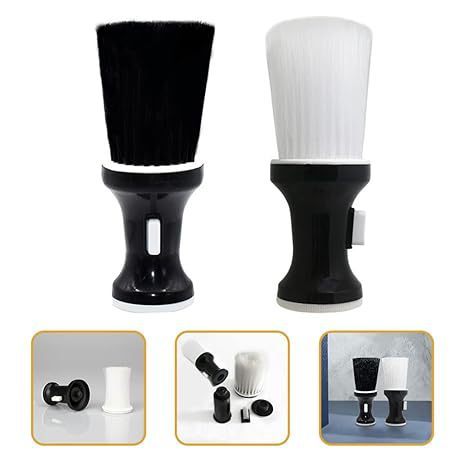 Professional Salon neck duster brush Barber soft fiber plastic handle neck duster brush can add talcum powder brush Professional Salon neck duster brush Barber soft fiber plastic handle neck duster brush can add talcum powder brush
