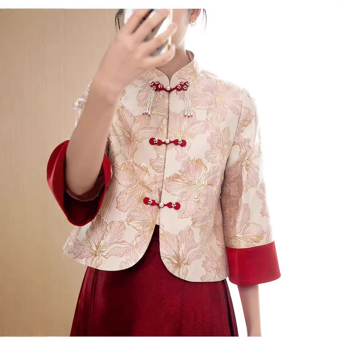 Spring and Autumn New Chinese-Style Tops, Engagement Attire, Xiuhe Clothing, Elegant and Grand Wedding Attire, Toast Attire, Homecoming Attire, Wedding Banquet Attire