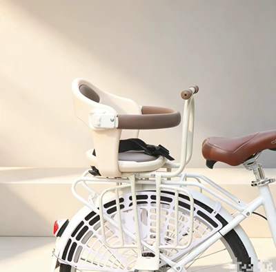 Rear-mounted child safety seat for Electric car child seat - off-white-rear-seat-bicycle-model