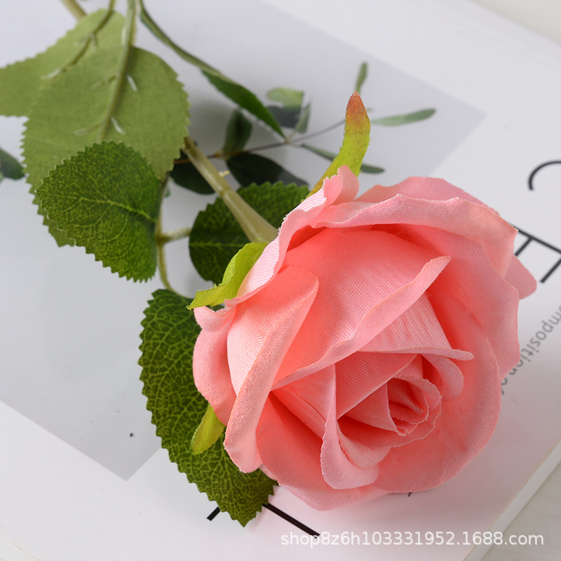 Flores artificiales de terciopelo tipo rosa, decoración para boda, pared floral, regalo del Día de San Valentín