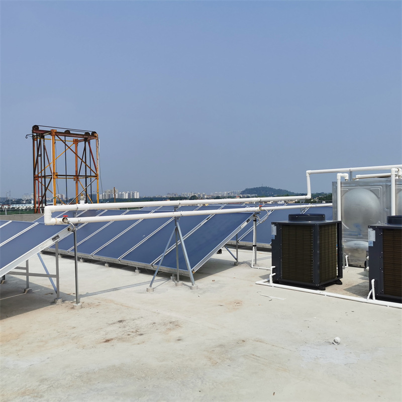 商用节能太空能热水器空气能热泵联合平板太阳能集热器集热系统