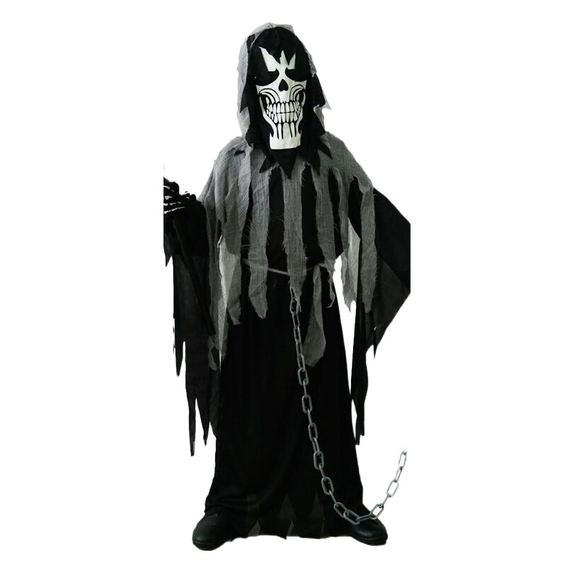 Halloween muerte oscura niño pequeño traje color jugando muerte fantasma rol ropa distribución al por mayor