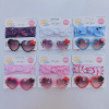 Children's sunglasses, fashionable sun protection cream, headband suitable for men and women, cartoon set, new collection, UF-protection