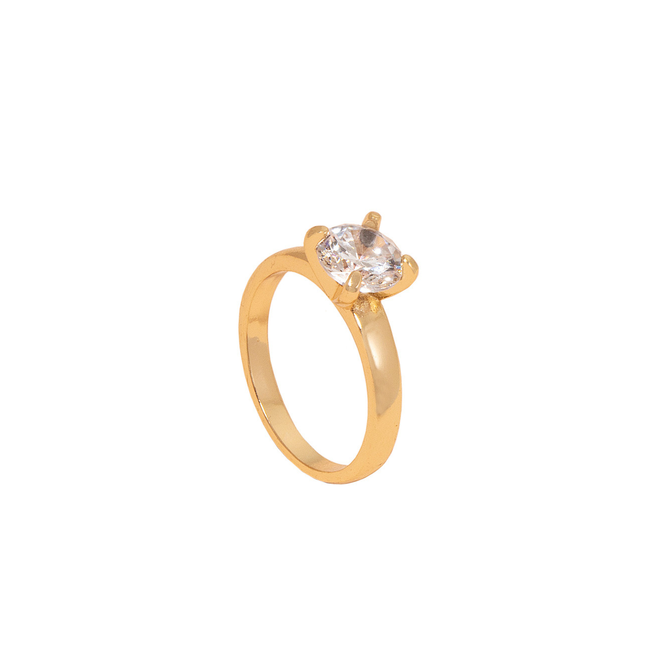 Korean Simple Fashion Plain Diamond Ring display picture 1