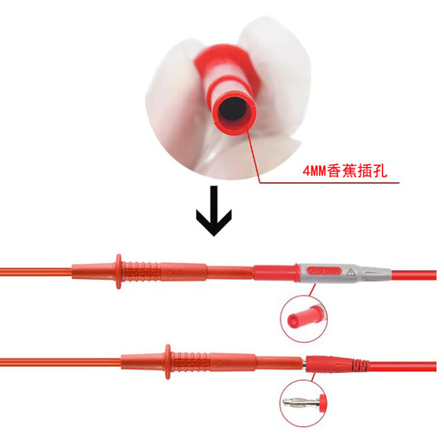 Multimeter probe 4mm banana jack test probe electrician auto repair line detection extended test probe