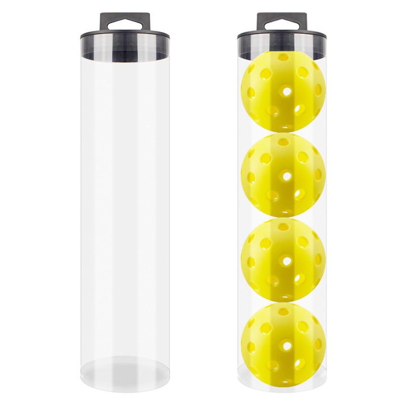 New pick ball storage tube transparent baseball storage box pick ball tennis transparent packaging storage bucket display box