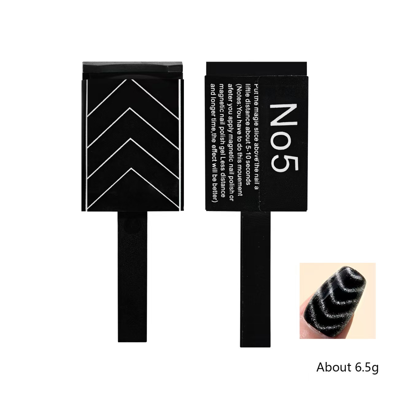 Manicure transfronteriza imán de ojo de gato multifuncional patrón de rayas absorción de hierro piedra fuerte pegamento de ojo de gato imán varilla herramienta