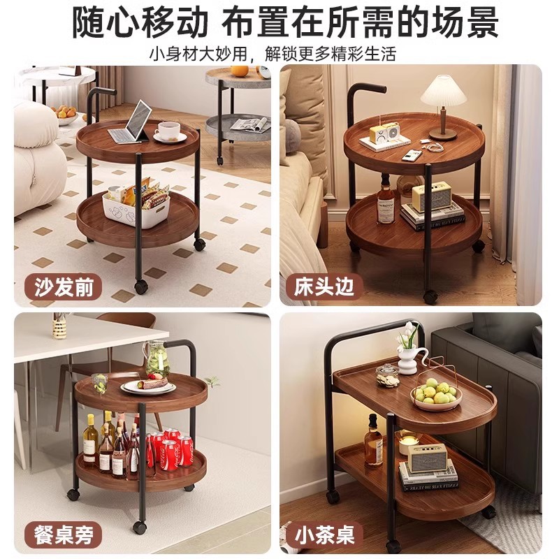 Carrinos móviles de estilo nórdico, mesas de té, sofá, salón, mesas caseras, mesas de té modernas y simples.