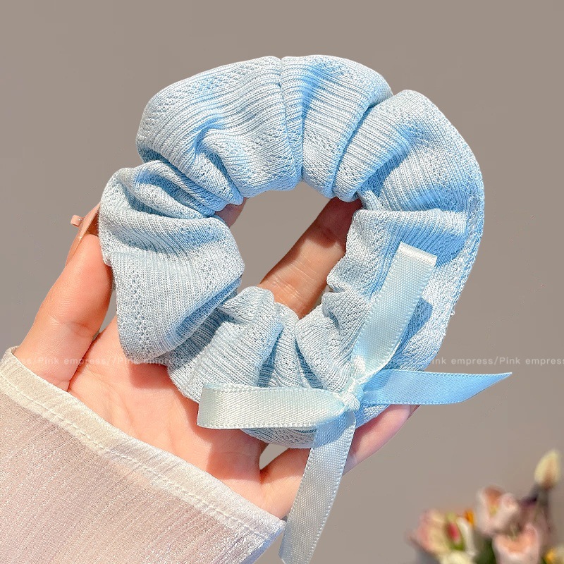 Ballet estilo encaje intestino grueso lazo para el cabello de alto valor con cola de caballo cuerda para el cabello flor para la cabeza niña de verano bola cabeza cuerda para el cabello accesorios para el cabello