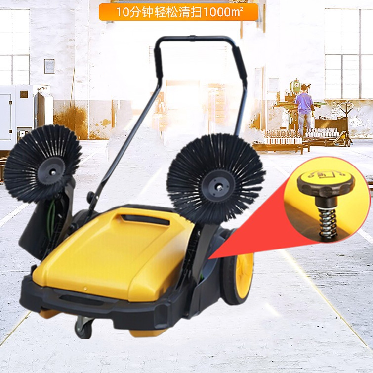 环卫养殖场用跨轨型垃圾清扫车 手推式扫地机器 不用电小型清洁车