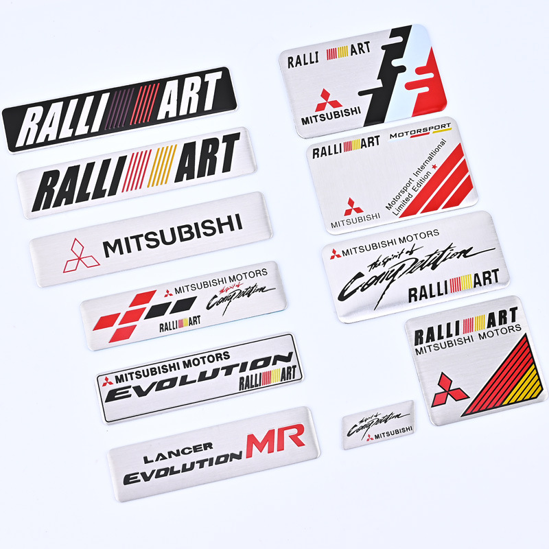 适用于三菱车标EVOLUTION MR金属标牌ART标牌翼神蓝瑟改装EVO贴标