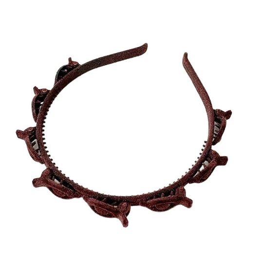 Flocking Hair Band Internet Celebrant Headwear Finishing Broken Hair Clip Sweet All-match Simple Non-slip Toothed Headband Hair Accessories