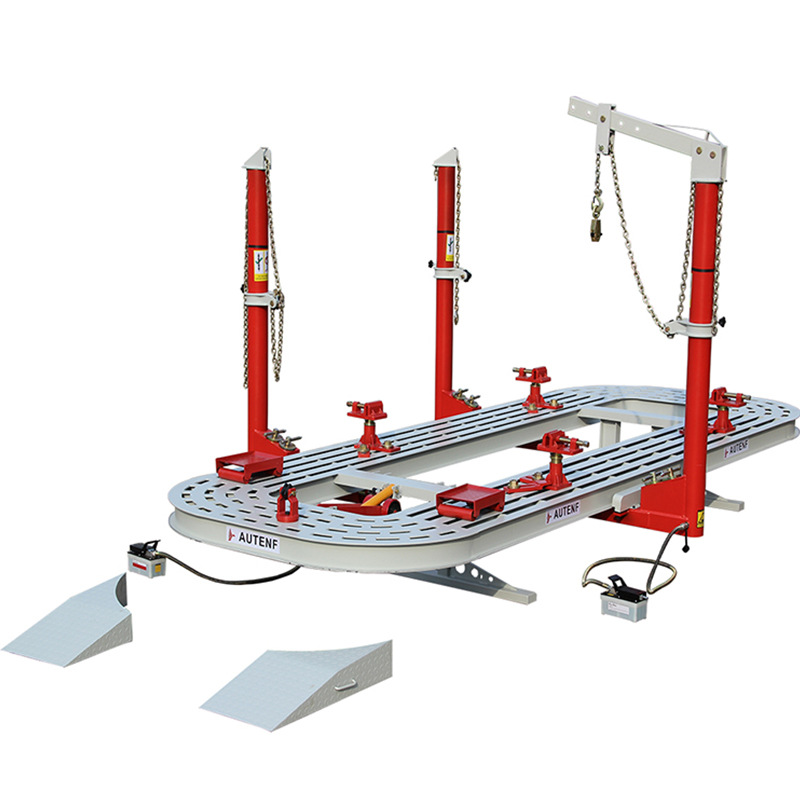 Automóvil cuerpo de acero de manganeso corrector de haz de chapa plataforma de corrección de haz de placa entera máquina de reparación