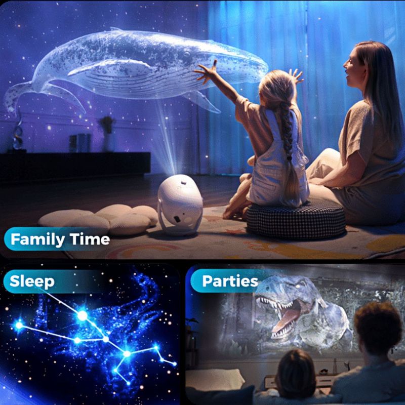 3Dダイナミック三次元投影、裸眼3D雰囲気投影、星空投影ランプ、雰囲気ランプ、65のシーン、150以上の画像|undefined
