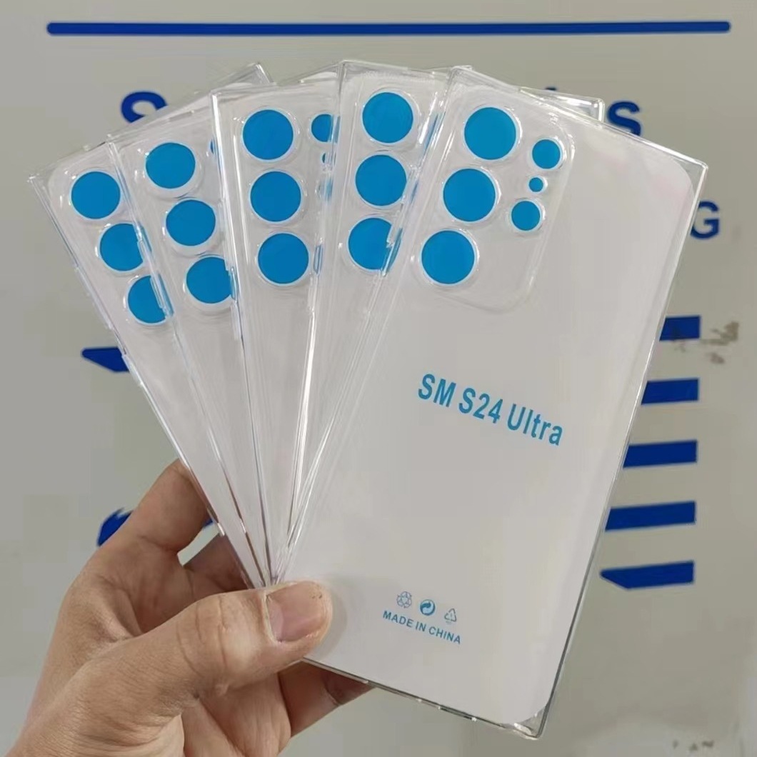 High transparent fine hole TPU phone case suitable for Samsung model S24 ULTRA soft rubber transparent phone case protective cover