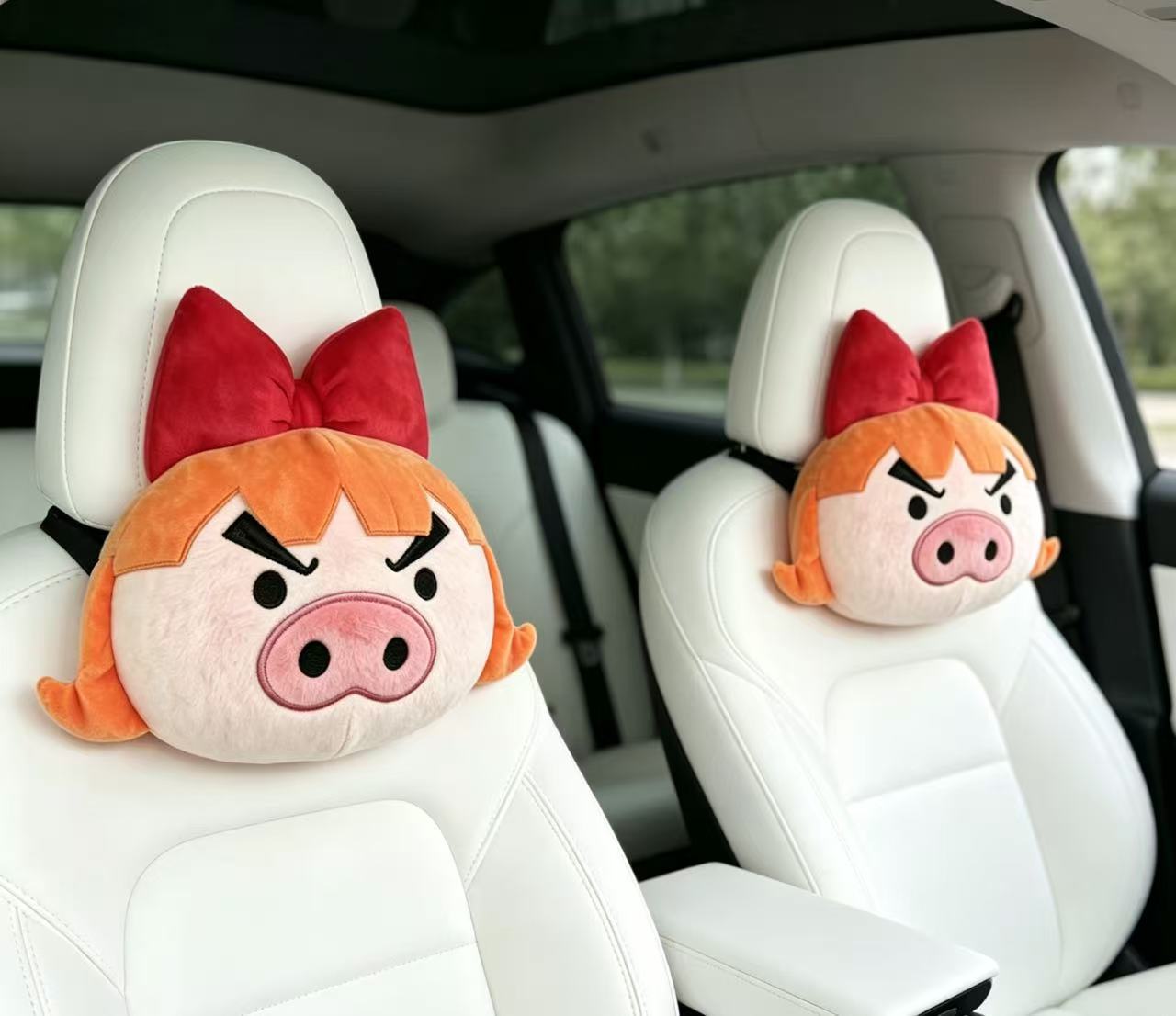 Cartoon Car Headrest and Neck Pillow Powerpuff Girls Crayon Shin-Chan Doodle Man Left Side Headrest Cross-Border Exclusive Supply