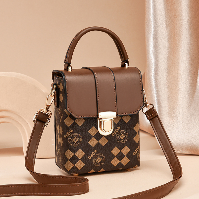 2024 nuevo bolso de mujer minibag bolso de teléfono móvil de moda simple bolso de mensajero de hombro impreso de mujer bags