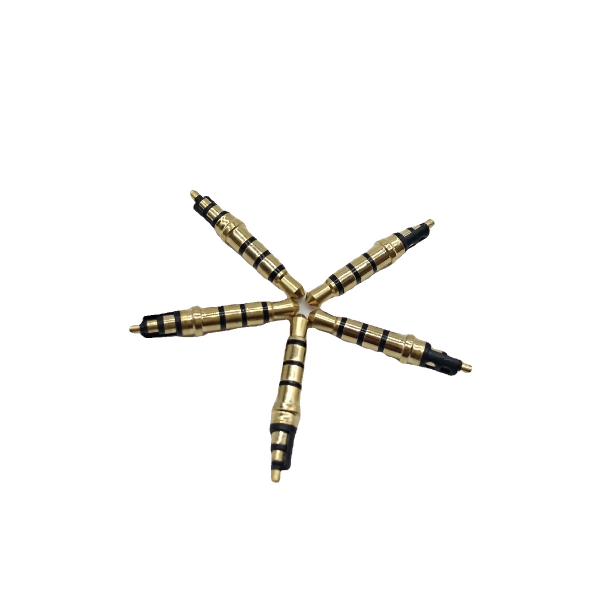 DC3.5mm插头 DC3.5*4.5*24.5四级镀金冲盘 音频周边 音频焊接头