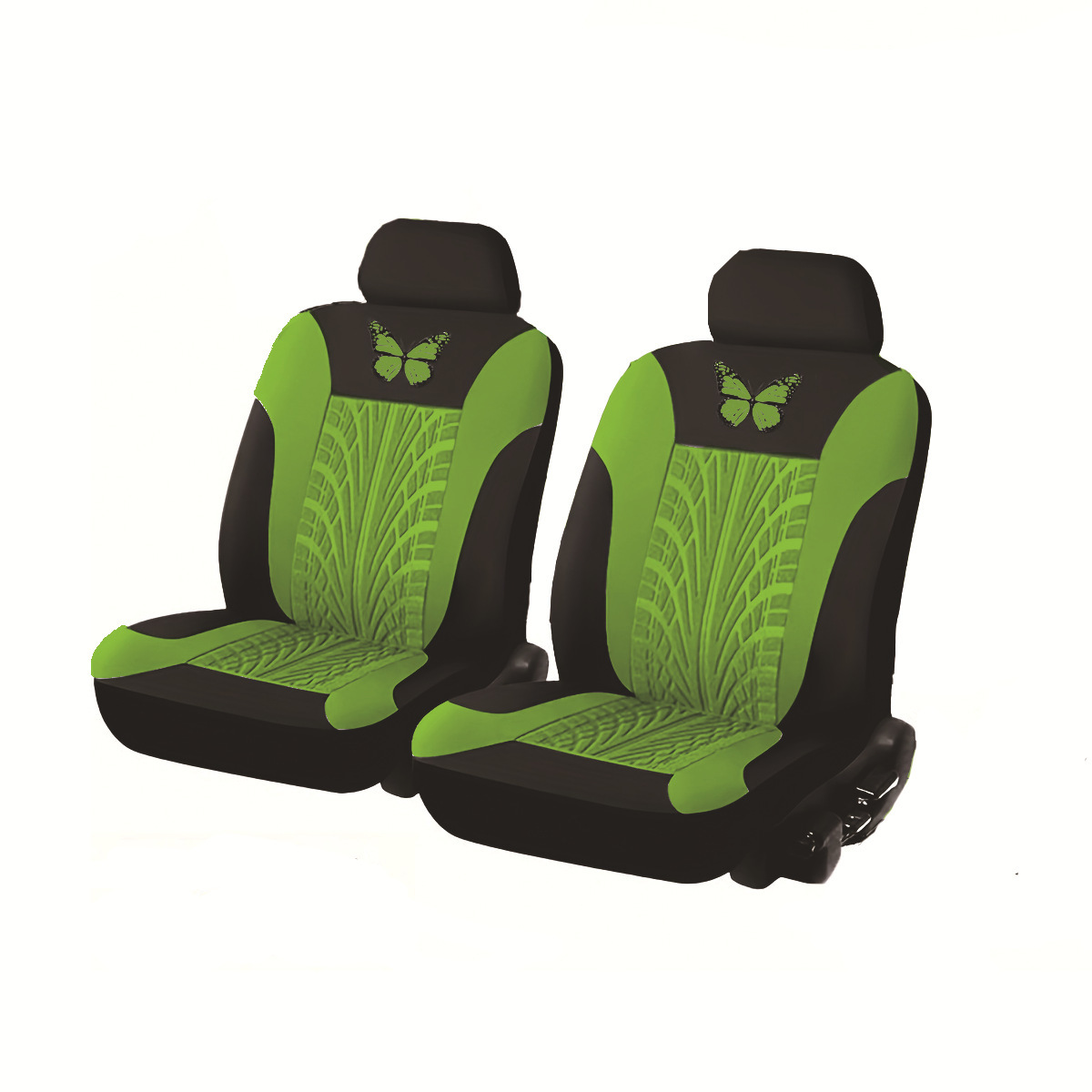 Moda mariposa pintada en caliente doble cojín de proceso de asiento de automóvil general cubierta de asiento transpirable suave y cómoda