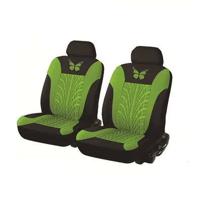 Fashionable Butterfly Heat Transfer Double-Patterned Craft Seat Cushion Universal Car Seat Cover Breathable Soft Comfortable Seat Cover for the Whole Car (Universal seat cover) - green-two-seater-4-piece-set-general
