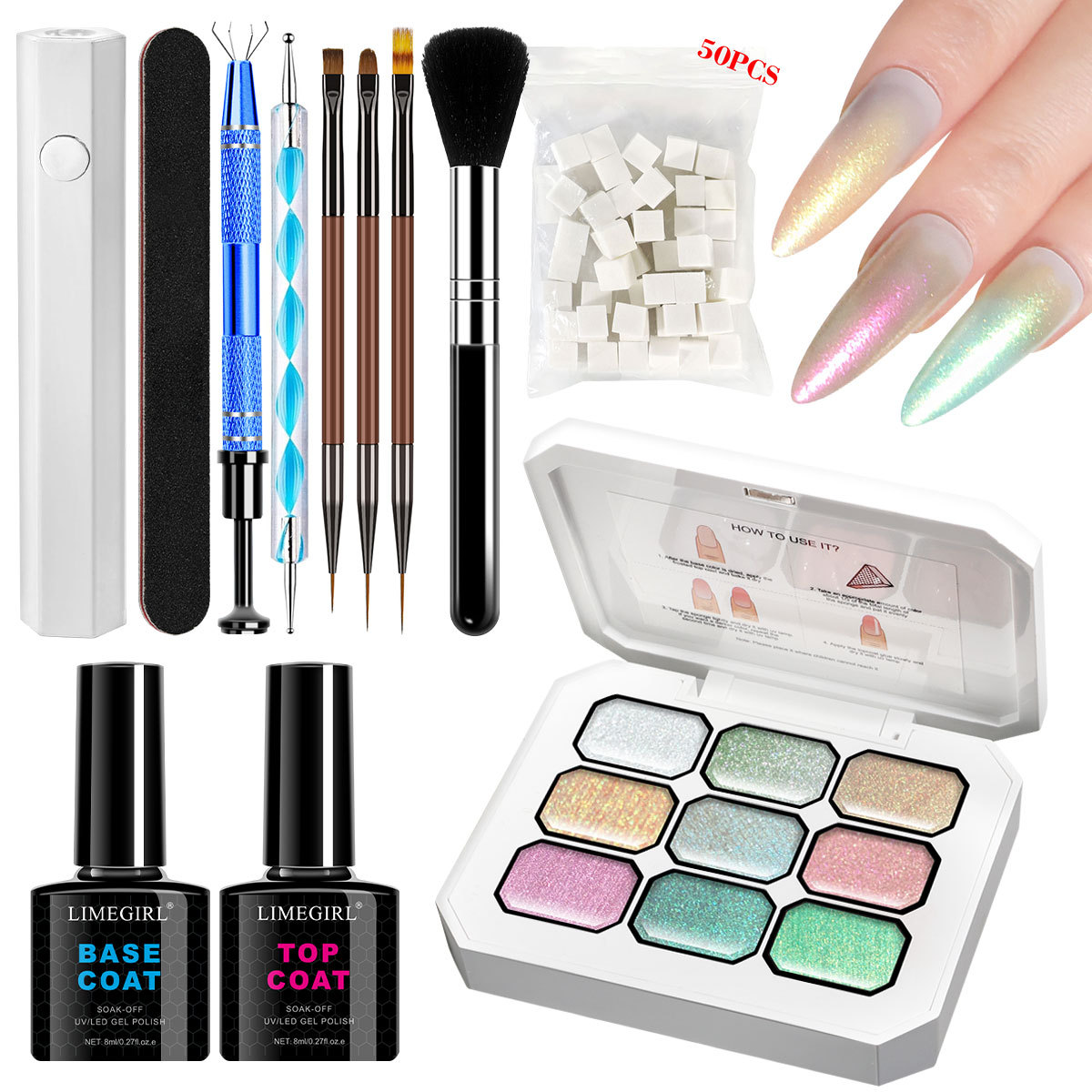 Nuevo Jiugongge sólido batida de goma de tinta de pintura gradiente de alta saturación popular pegamento de nail gel conjunto de pegamento de uñas