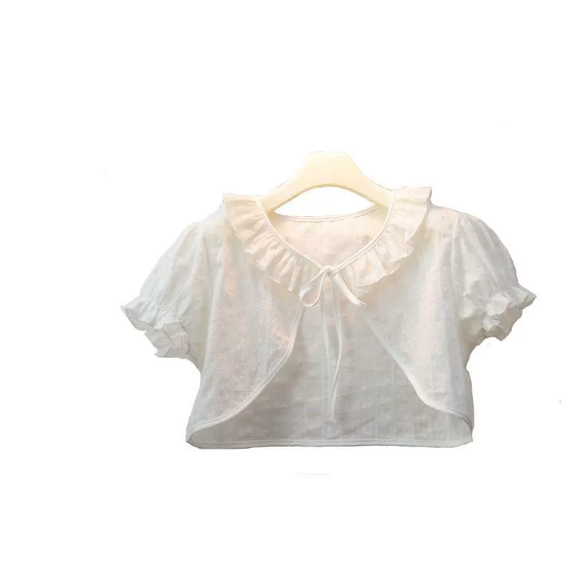 Лет cloak, детская одежда от солнца, белая куртка, юбка, тренчкот, с коротким рукавом