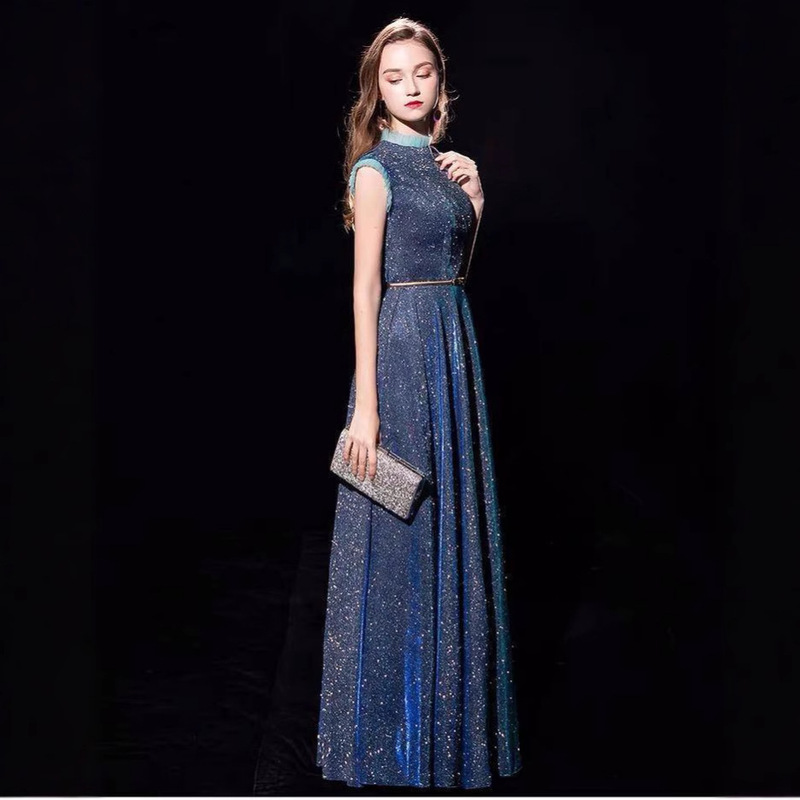 Evening Dress 2025 Noble and Elegant Popular Host Formal Occasion Company Annual Meeting Banquet Long Dress 9182
