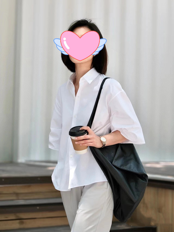 Max2023 New temperament commuter bat sleeve poplin fresh white shirt wholesale