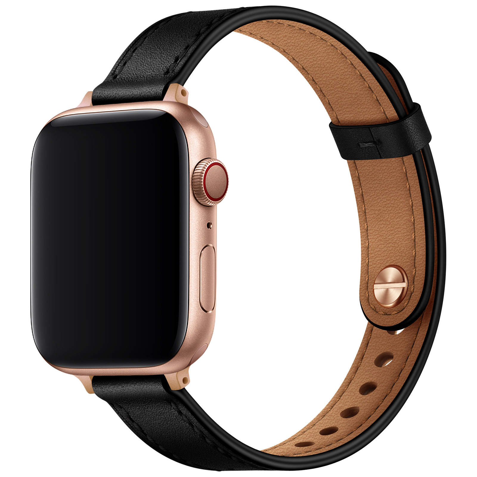 18g Weight Apple watch watchband Classification Genuine leather Material Solid Color Pattern Retro Style Retro Solid Color Apple Watch Watchband 84