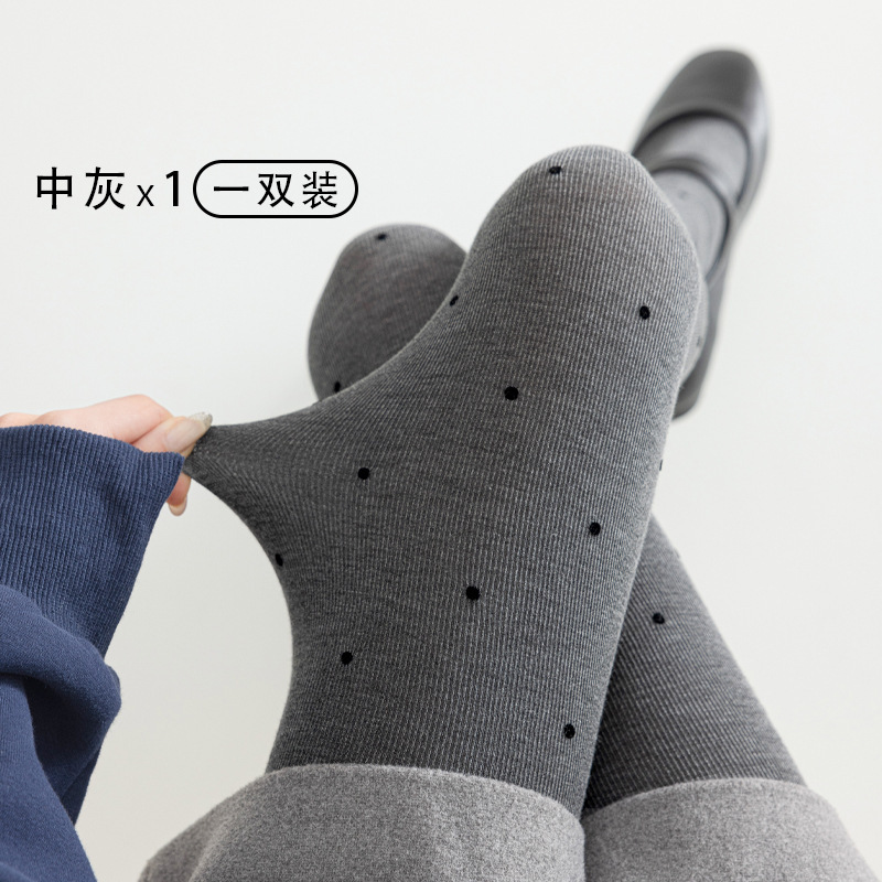 竖纹棉复古波点灰色打底裤女秋冬加绒外穿连裤袜弹力显瘦2025新款|undefined